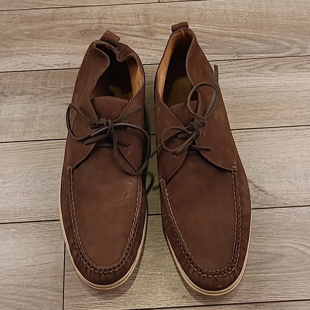 PETER MILLAR Recent‎ Brown Suede Leather Sz 13 M Chukka Boots Shoes